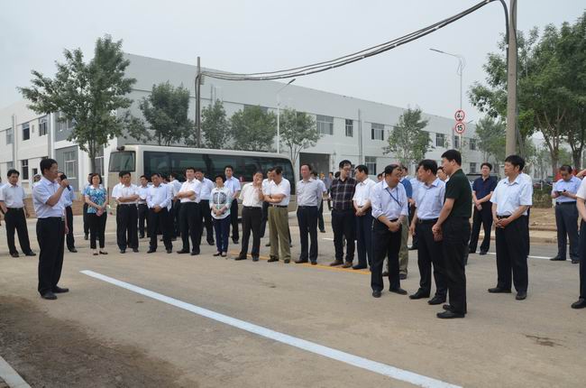 市、区观摩团到猫先生体育科技工业园实地考察